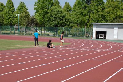 補助競技場にて強化練習