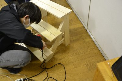 チャレンジ製作（木製プランター台製作②）